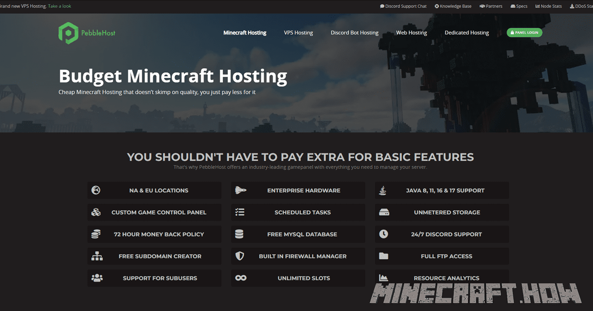 PebbleHost Minecraft Hosting