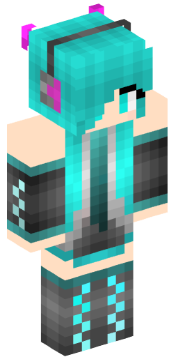 Miku Minecraft Skin Preview on Minecraft.Co.Com