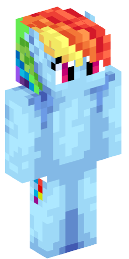 mlp_rainbowdash_ Minecraft Skin Preview on Minecraft.Co.Com